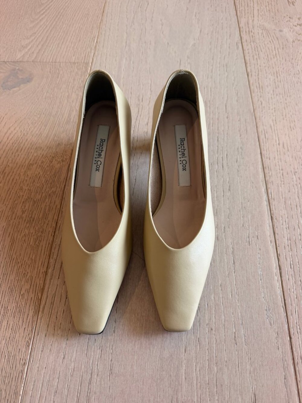 Rachel Cox Square Toe Pumps Butter Yellow Size 6